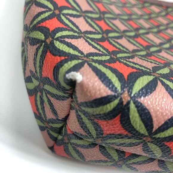 Fossil Leather Crossbody Purse Geometric Print - Picture 2 of 5